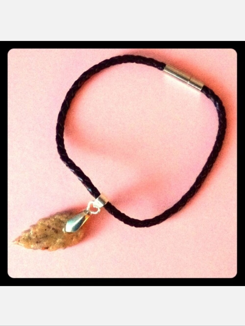 HANDMADE PolymerClay&Flowers Leaf Charm  Bracelet!